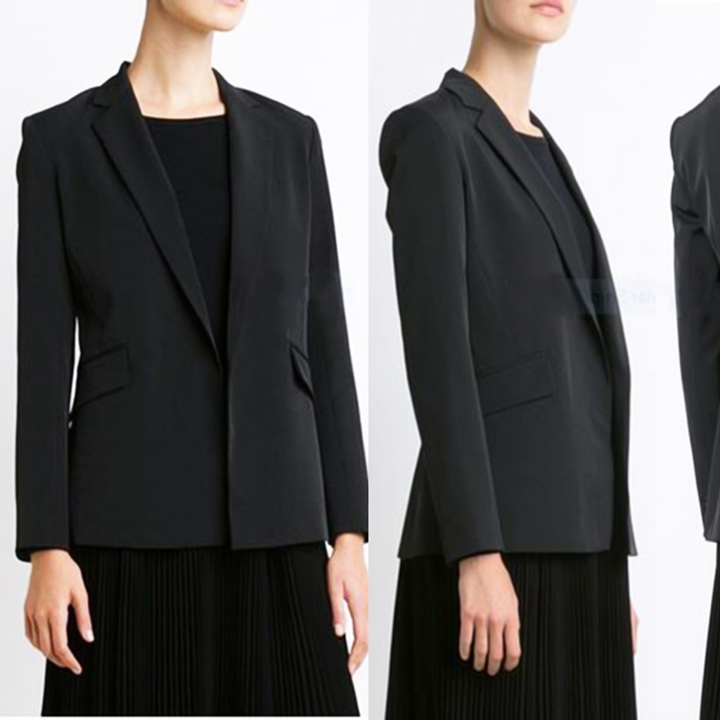 Theory Sedeia Ls Becker Open-Front Black Blazer